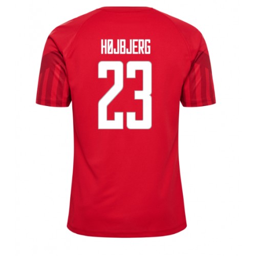 Danmark Pierre-Emile Hojbjerg #23 Hjemmebanetrøje VM 2022 Kort ærmer